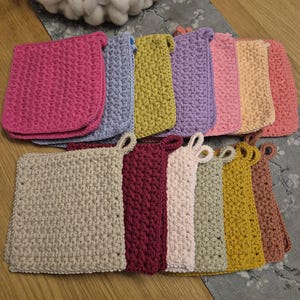 Pot holder in star pattern crocheted crochet gift warm pod holder various colors