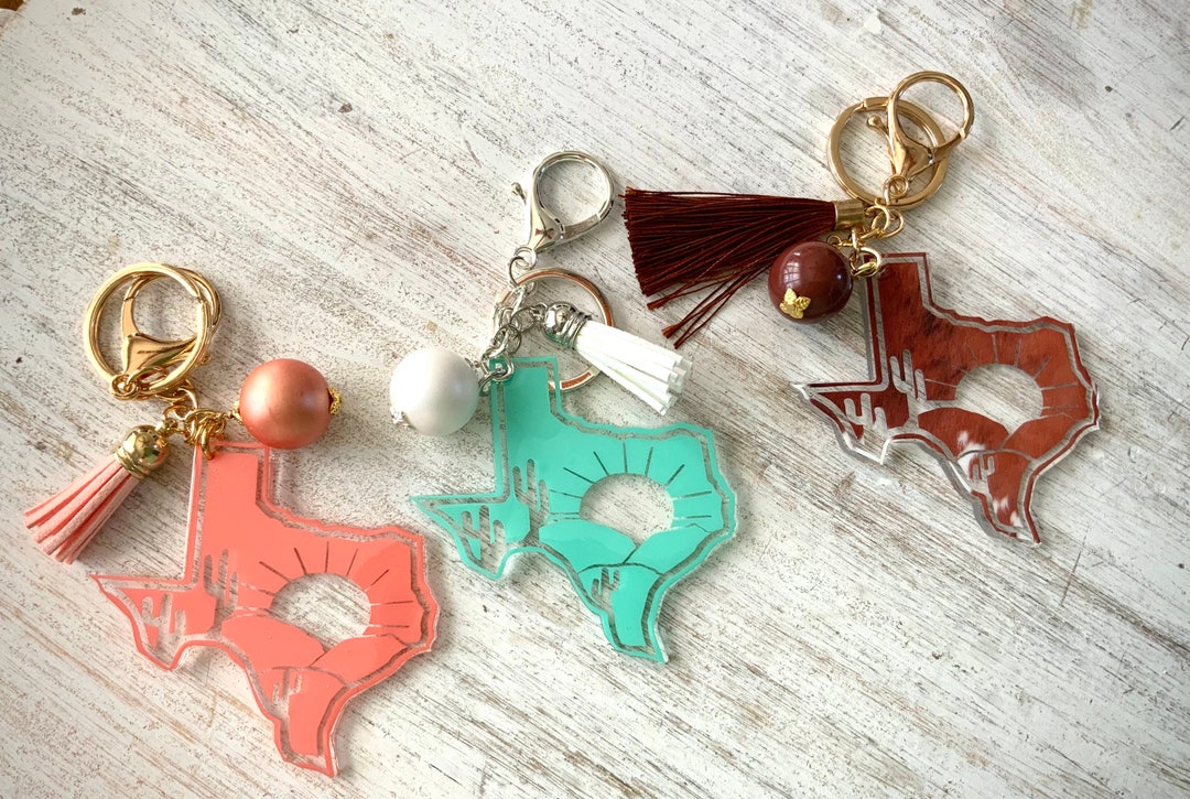 Texas Keychain, Texan Keychain, States Keychain, Keychains for Her Etsy