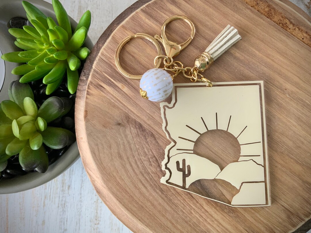 Arizona Keychain 50 States Keychain States Keychain Etsy