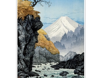 Original Vintage Japanese Art | Mountain