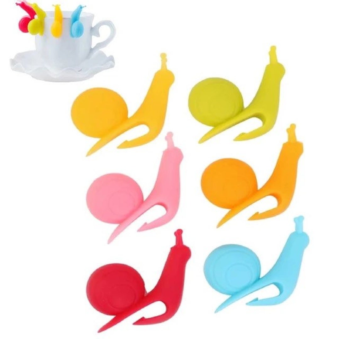 Silicone Snail Shaped Tea Bag Holderspick Your Color Etsy