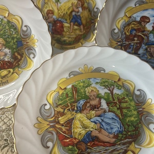 vintage porcelain wall plates , Seltman  Weiden, Bavaria