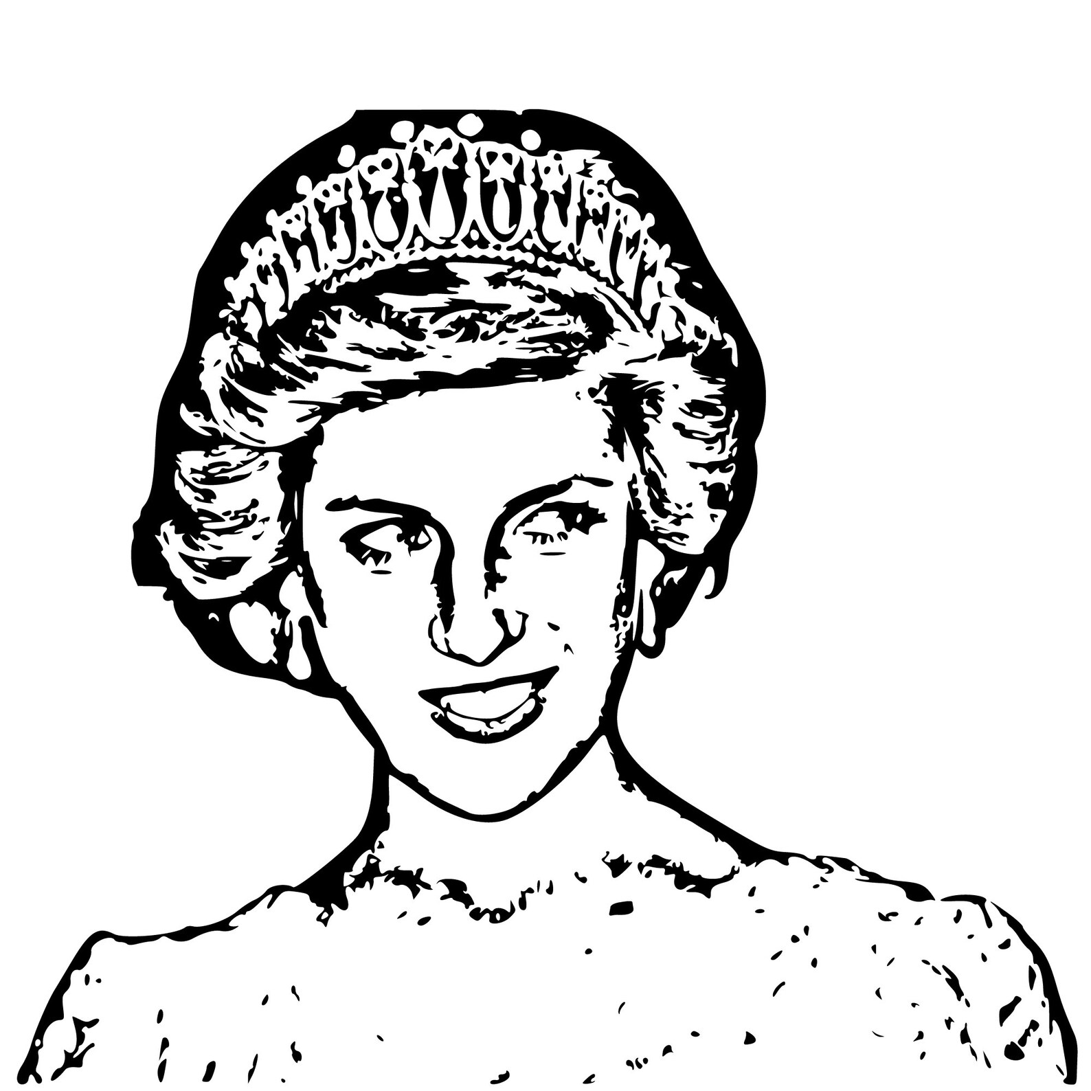 Queen Elizabeth and Royal Family Coloring Pages With SVG Files - Etsy