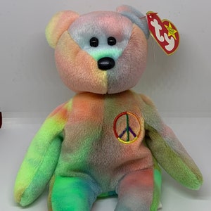 Rare Beanie Baby Peace Bear.