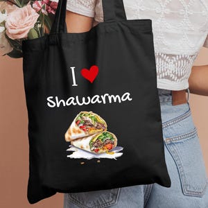 Shawarma Cotton Tote Bag, Arabic  Tote Bag, Lebanese Gift, Lebanese Tote Bag