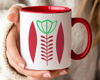 Lebanese Floral Ceramic Mug, Beirut Charm, Lebanese Gift, 11oz