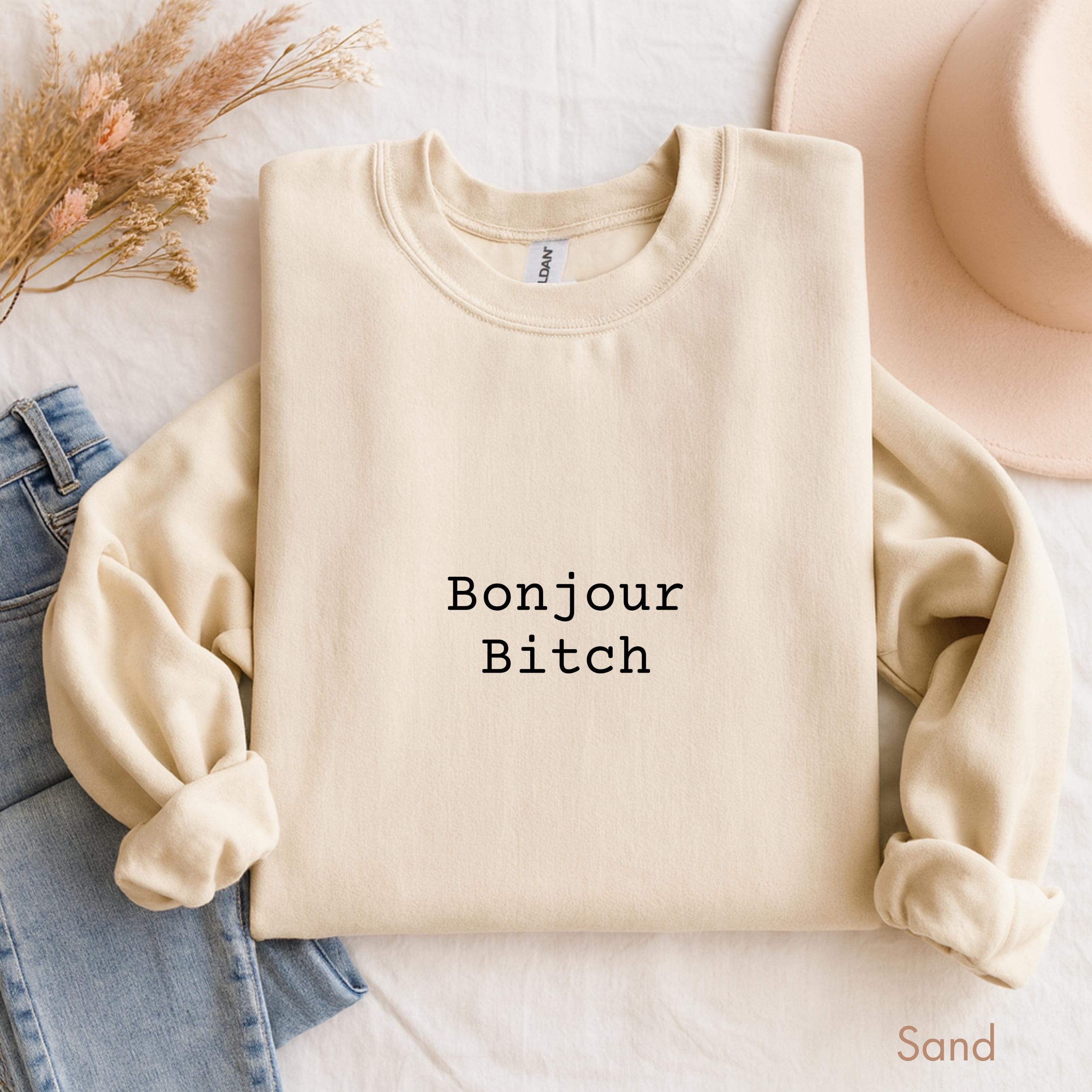 Bonjour Bitches T-SHIRT French Paris Hen Stag Rude Her Him Gift Birthday Funny E - Foto 9