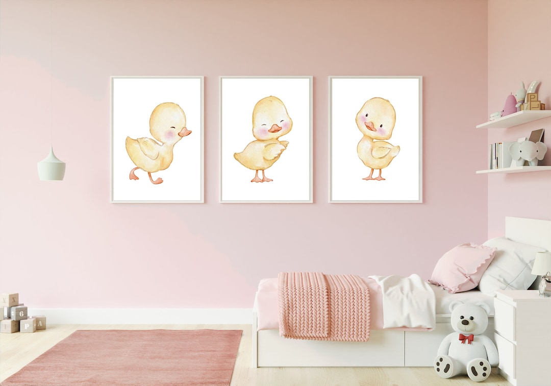 Ducks Printable Wall Decor, Set of 3 Animal Digital Prints, Baby Animal ...