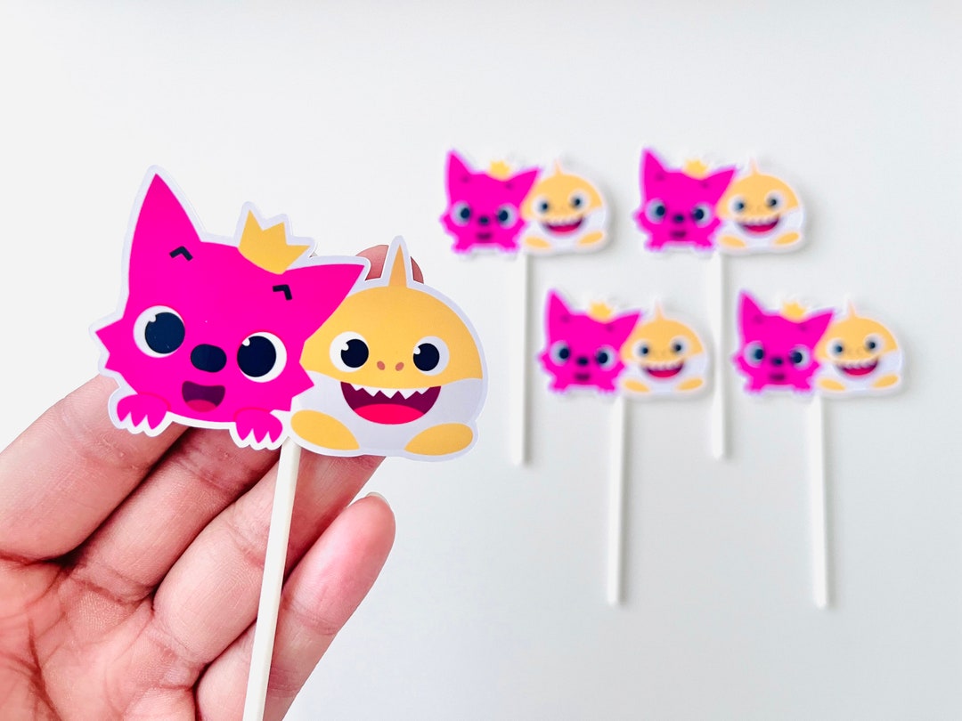 Baby Shark Cupcake Toppers, Baby Shark Birthday, Baby Shark Decoration ...