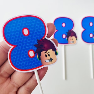 Roblox Cupcake Toppers, Roblox Birthday, Roblox Decoration, Roblox Supplies, Roblox Party