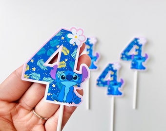 Printable Lilo and Stitch Party Cupcakes Toppers, Stitch Party Cupcakes  Topper, Lilo and Stitch Cupcake Toppers, Printables Party Supplies 