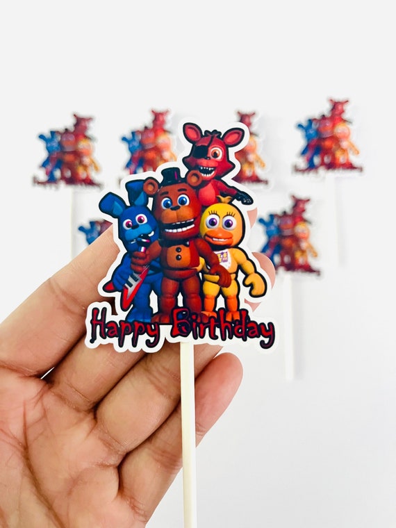 Five Nights at Freddy's Cake Topper or Cupcake Toppers, FNAF Cake Topper, FNAF  Cupcake Toppers, Five Nights at Freddy's Birthday Party 