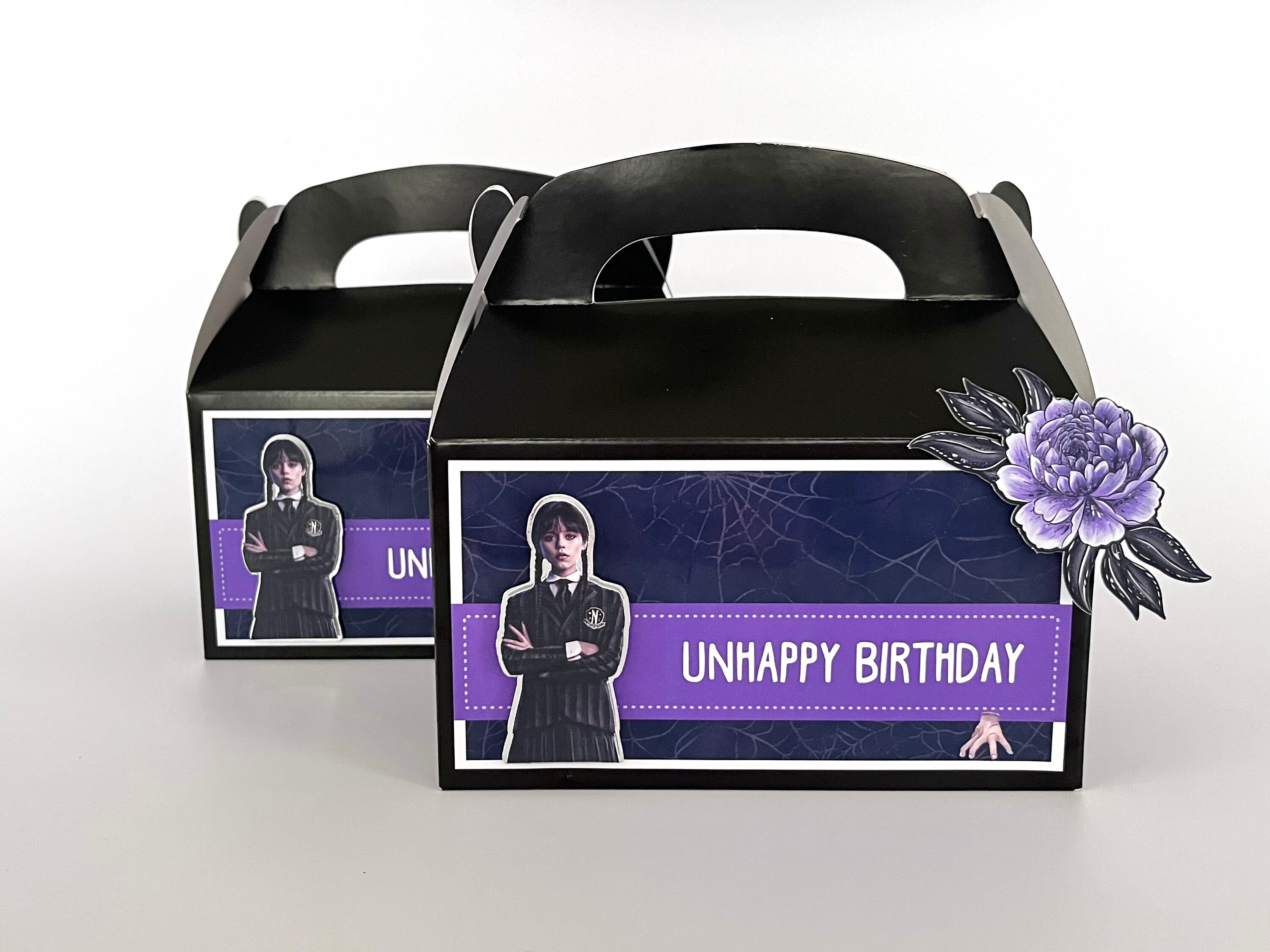 Wednesday Addams Birthday Boxes Wednesday Addams Favor Boxes Etsy