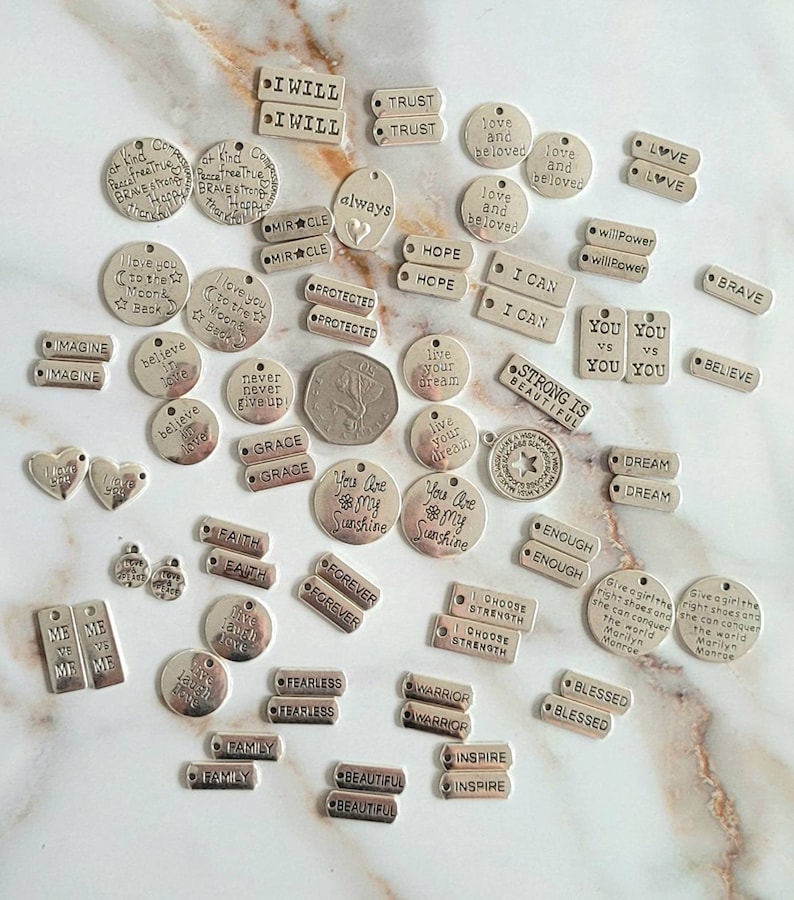 Macrame Wristlet Handmade Keychain Motivational Charm Cute Inspirational Strap Personalised Keyring Pendant image 6