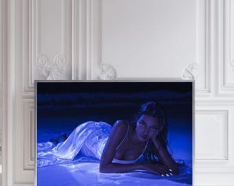 Woman in Water Feminine Art Water Goddess Beautiful Woman Wall Art Wall Art Digital Spiritual Women Art