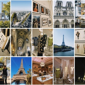 Paris, France Film Photos Aesthetic Wall Collage Kit | Eiffel Tower, Notre Dame, YSL | Digital Download | 15PCS