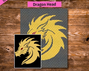 Dragon Head C2C Crochet Blanket Pattern (PDF)