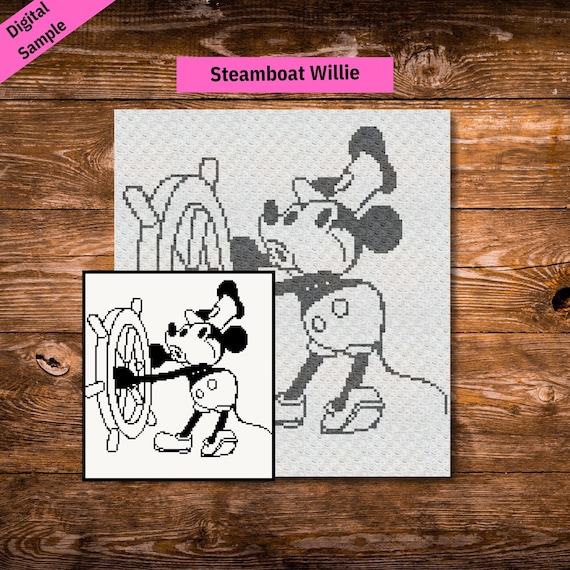 10 Mickey Mouse Crochet Patterns 7 Steamboat Willie Mickey Mouse Crochet Blanket