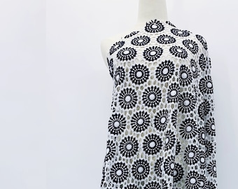 CLEARANCE - Geometric Chemical Crochet Lace Fabric by The Yard - Navy/White Gown Lace on Sale - Costume Design - Sewing - SS211109-EMB16