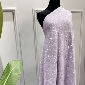 Black/Purple Polyester Sequined Fabric by The Yard - Solid Color Apparel Fabric - Fabric for Sewing - Woman’s Outfit Fabric - SS231008-SQ01