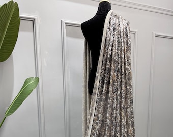 Multi-coloured Sequins Embroidered Fabric by The Yard - Party Dress Lace Fabric - Modern Fabric for Sewing,Quilting,DIY - SS200918-SQ15