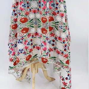 Hungarian Floral Guipure Embroidered Fabric by The Yard - Polyester Embroidery Lace Fabric - Apparel Fabric - Dress Craft - SS170628-EMB02