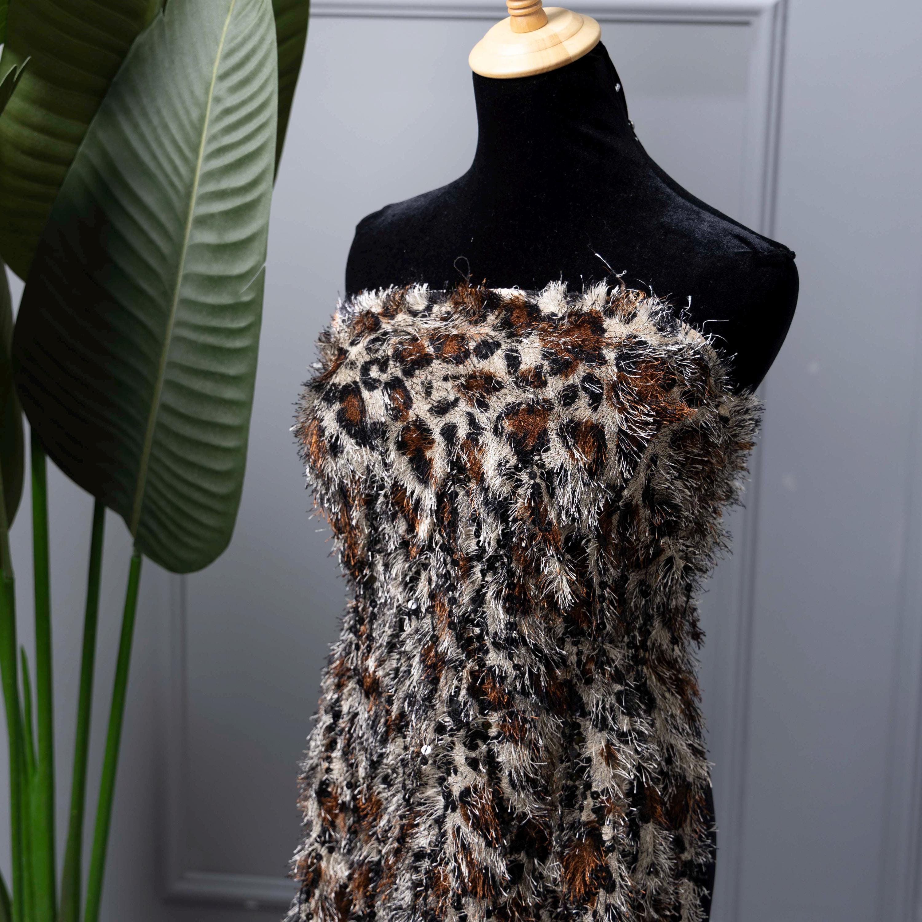 Sequin Leopard Print Dress - Etsy