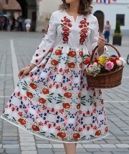 Hungarian Embroidery Dress - Etsy Hungarian Embroidery Dress - Etsy