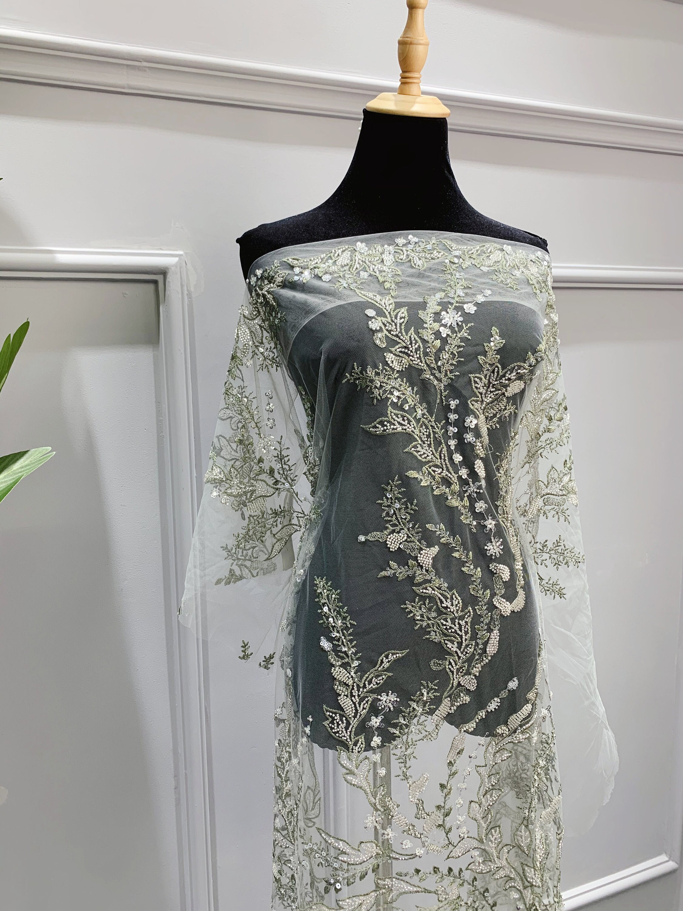 strapless open back dress Luxury Lime Green Beaded Long Sleeve Evening Dress SS110 Lime Green / 6