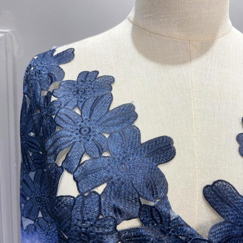 細部までこだわったポリエステル刺繍生地に全面デジタルプリント - 1ヤードあたり花柄レース生地 - 柄生地 - SS140718-PRINT27 画像 8