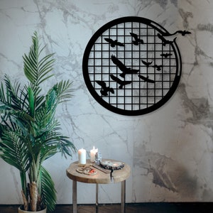 Decorazione murale in metallo Birds Escape: arredamento moderno per la casa