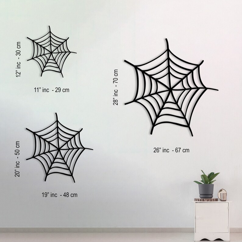 Metal Spider Web Wall Art: Halloween Indoor Outdoor Decor, Halloween patio decor, spider decor, web decor, Christmas gift