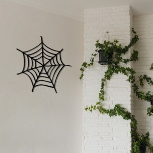 Metal Spider Web Wall Art: Halloween Indoor Outdoor Decor, Halloween patio decor, spider decor, web decor, Christmas gift