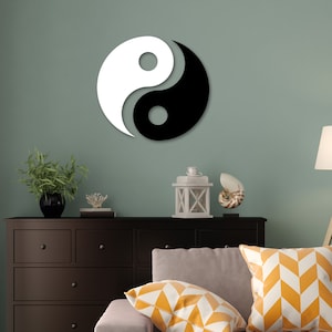 Metal Wall Art Tai Chi - Yin Yang, Metal Sacred Decor, Zen Decoration, Interior Desing, Yoga Gifts, Meditation Accessory,Decor Wall Hangings