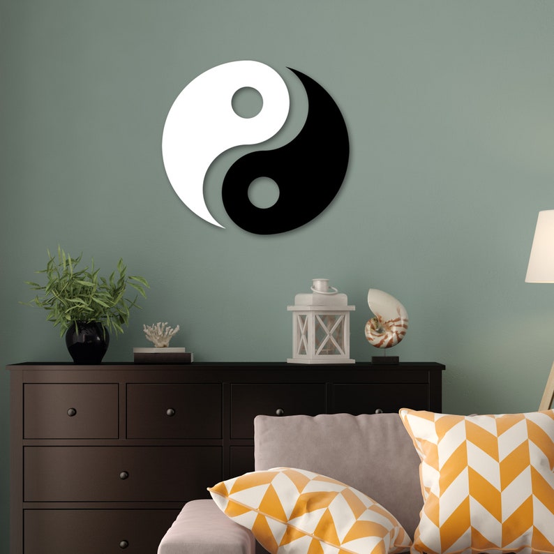 Metal Wall Art Tai Chi - Yin Yang, Metal Sacred Decor, Zen Decoration, Interior Desing, Yoga Gifts, Meditation Accessory,Decor Wall Hangings