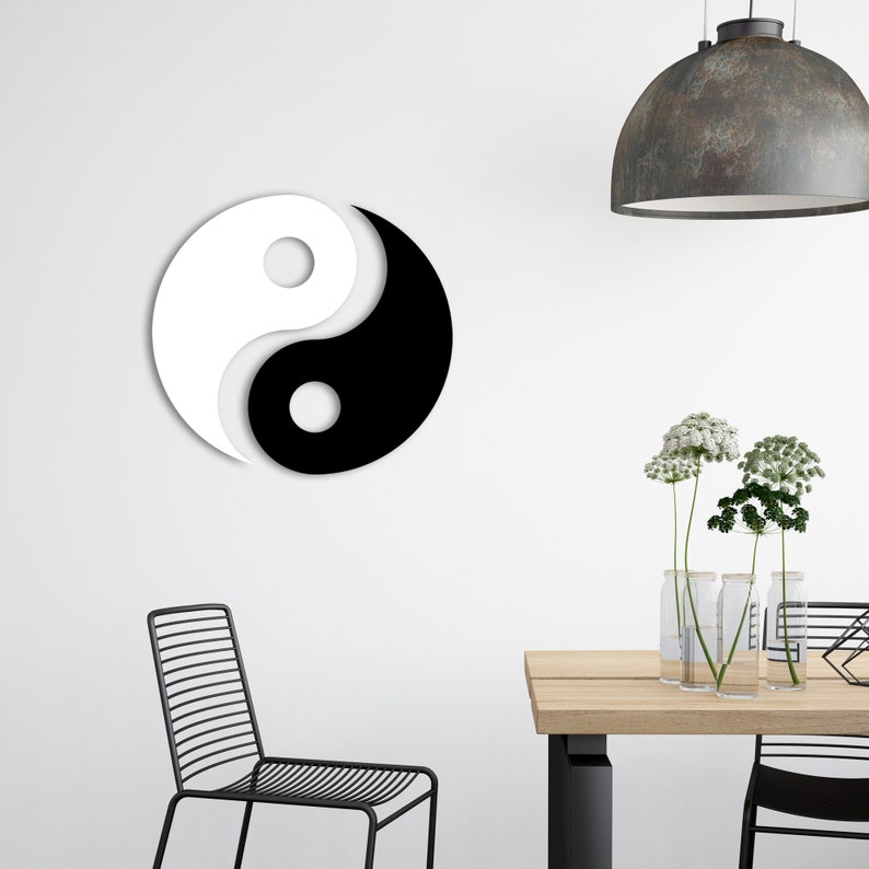 Metal Wall Art Tai Chi - Yin Yang, Metal Sacred Decor, Zen Decoration, Interior Desing, Yoga Gifts, Meditation Accessory,Decor Wall Hangings