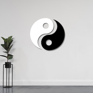 Metal Wall Art Tai Chi - Yin Yang, Metal Sacred Decor, Zen Decoration, Interior Desing, Yoga Gifts, Meditation Accessory,Decor Wall Hangings