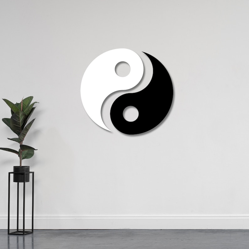 Metal Wall Art Tai Chi - Yin Yang, Metal Sacred Decor, Zen Decoration, Interior Desing, Yoga Gifts, Meditation Accessory,Decor Wall Hangings