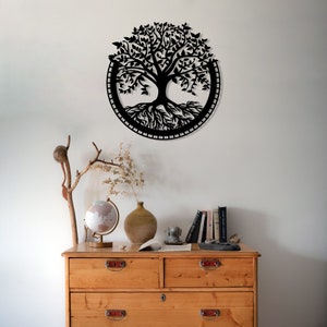 Tree of Life Metal Wall Decor, Big Metal Tree  Art Sign, Tree Wall Hanger, Home Decoration, Gift for mom,  Gift for homeowner