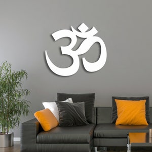 Metal Om Symbol Wall Art: Yoga Studio Decor, Meditation Gift