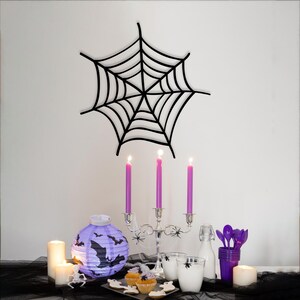 Metal Spider Web Wall Art: Halloween Indoor Outdoor Decor, Halloween patio decor, spider decor, web decor, Christmas gift