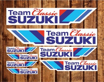 SUZUKI Fanartikel Motorrad 17teilig Aufkleber Sticker Kleber Logo Autocollant 