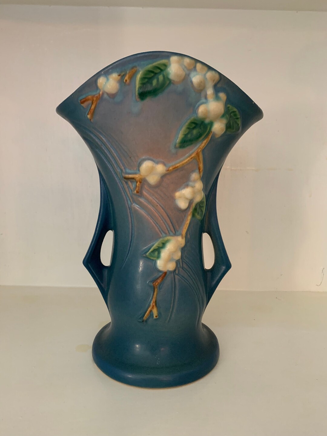 Roseville Snowberry Vase Etsy