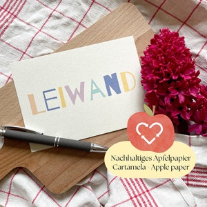 Carte postale Leiwand | Carte d'anniversaire viennoise | Carte des dialectes de Vienne en Autriche | Carte de voeux amusante | carte postale en papier pomme durable