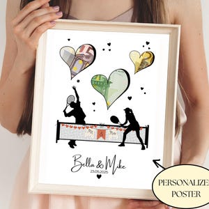 Tennis Hochzeit Geldgeschenk | Digitales Produkt | Sofort-Ausdruck | Last-Minute-Hochzeitsgeschenk | Hochzeit Tennisplatz | Sport Wedding