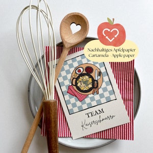 Biglietto di auguri per il team Kaiserschmarrn | Biglietto di auguri escursionismo Austria Kaiserschmarren | cartolina di carta di mele prodotta in modo sostenibile Alto Adige