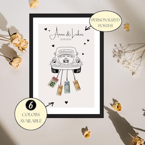 Personalisiertes Hochzeit Geldgeschenk | DIY Wedding Gift | Digitales Produkt | Last-Minute-Hochzeitsgeschenk | Hochzeit Auto Geldgeschenk
