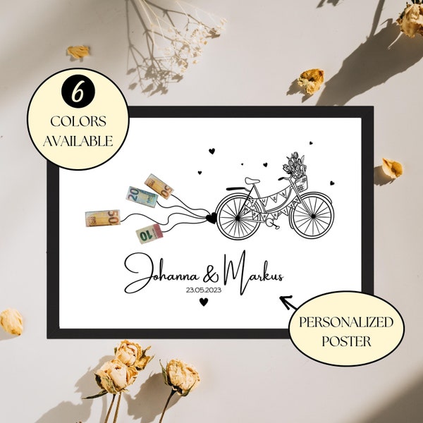Personalisiertes besonderes Hochzeit Geschenk | DIY Wedding Gift | Digitales Produkt | Last-Minute-Hochzeitsgeschenk |  Fahrrad Geldgeschenk