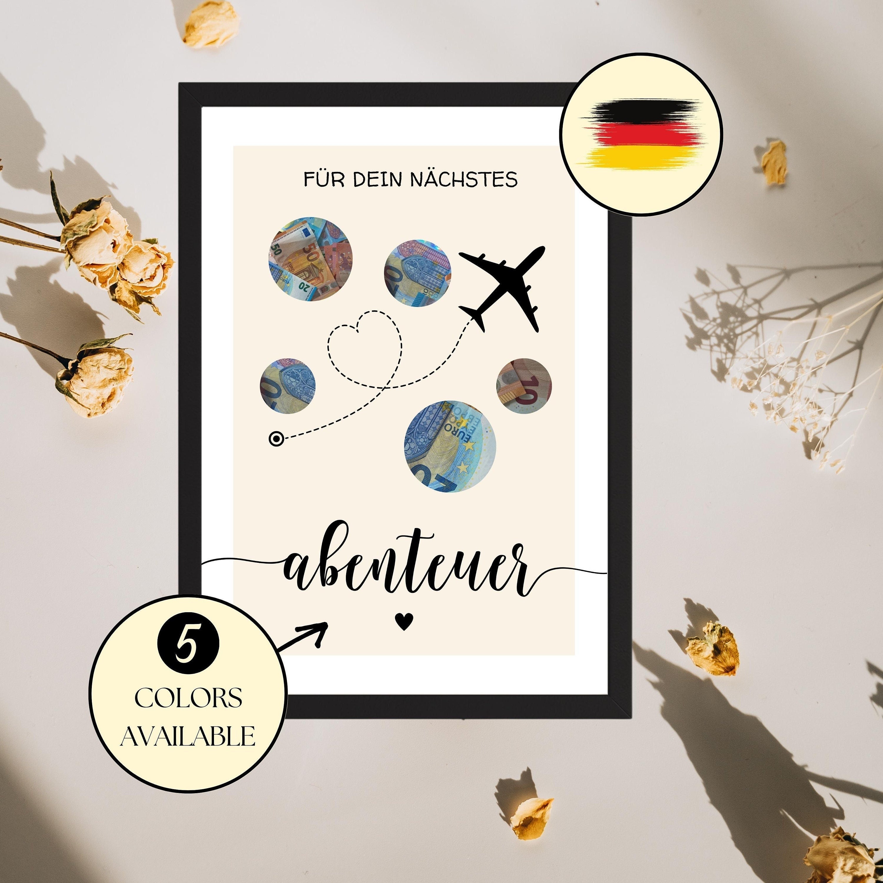 Reise Geldgeschenk Geburtstag DIY Travel Gift Digitales Produkt Sofort