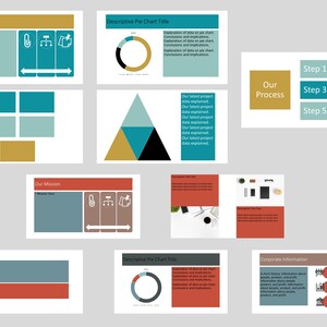 Teal Red Gold PowerPoint Presentation Templates